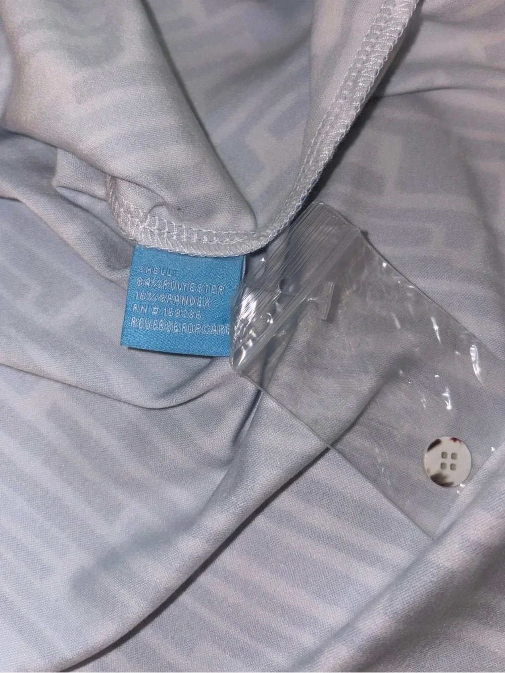 J. McLaughlin Brynn Shirt Dress NWT Small Blue Geometric Belted Catalina Cloth - Picture 5 of 5